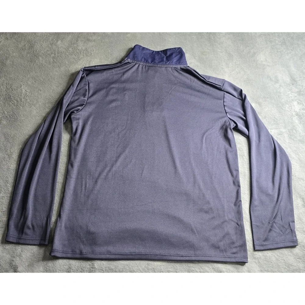 NWT Hard Rock Performance 1/4 Zip Mens 2XL Blue L/S Tulsa Oklahoma Stretch